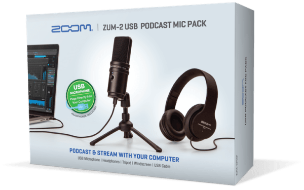 Kit para Podcast Zoom ZUM-2PMP con Audífonos y Micrófono USB